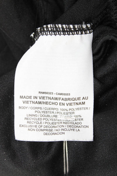 Nike Mens Athletic Shorts Black 100% Polyester Drawstring Size L