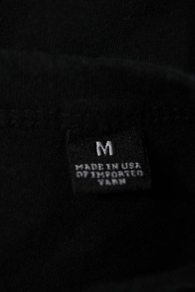 Todd Snyder Mens Long Sleeves Henley Shirt Black Cotton Size Medium