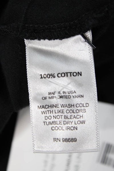 Todd Snyder Mens Long Sleeves Henley Shirt Black Cotton Size Medium