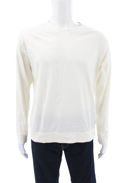 Paul Smith Mens Beige Cotton Pullover Sweatshirt Crewneck Long Sleeve Size L