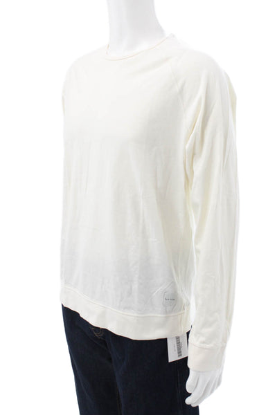 Paul Smith Mens Beige Cotton Pullover Sweatshirt Crewneck Long Sleeve Size L