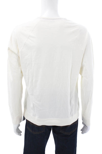 Paul Smith Mens Beige Cotton Pullover Sweatshirt Crewneck Long Sleeve Size L