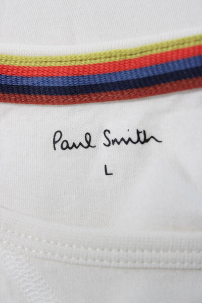 Paul Smith Mens Beige Cotton Pullover Sweatshirt Crewneck Long Sleeve Size L