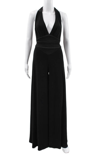 Zhivago Womens Halter Tie Sleeveless Jumpsuit Black Polyester Size 2