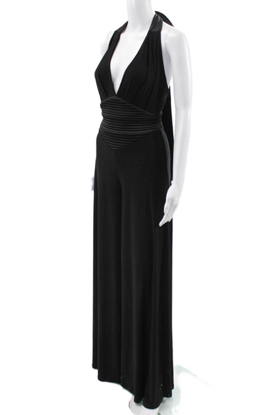 Zhivago Womens Halter Tie Sleeveless Jumpsuit Black Polyester Size 2