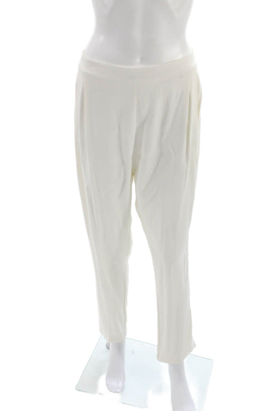 Alexis Womens Dress Pants White Solid 99% Viscose 1% Elastane Inseam 26 Size S