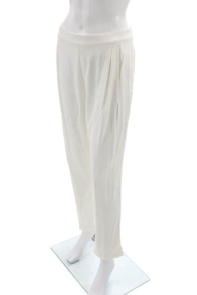 Alexis Womens Dress Pants White Solid 99% Viscose 1% Elastane Inseam 26 Size S