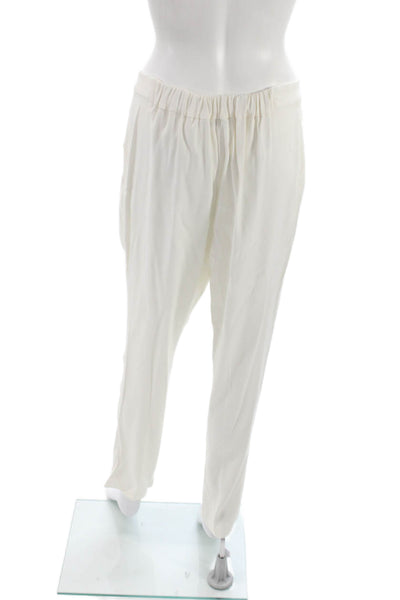 Alexis Womens Dress Pants White Solid 99% Viscose 1% Elastane Inseam 26 Size S