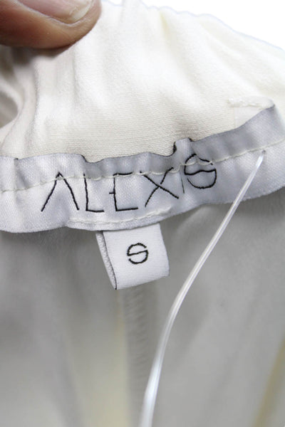 Alexis Womens Dress Pants White Solid 99% Viscose 1% Elastane Inseam 26 Size S