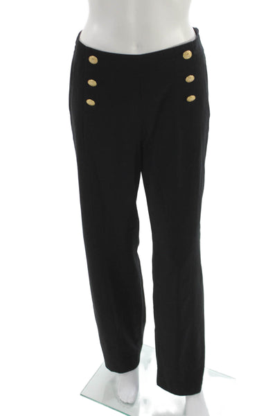 Gerard Darel Womens Black Solid Polyester Trousers Inseam 30 Size 36