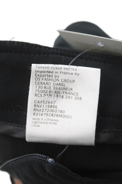 Gerard Darel Womens Black Solid Polyester Trousers Inseam 30 Size 36