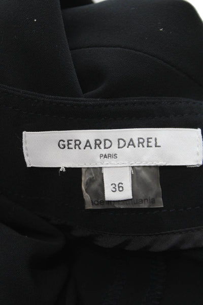 Gerard Darel Womens Black Solid Polyester Trousers Inseam 30 Size 36