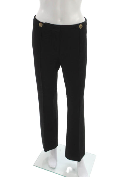 Pinko Womens Black Pants Viscose Polyamide Solid 28in Inseam Size 6