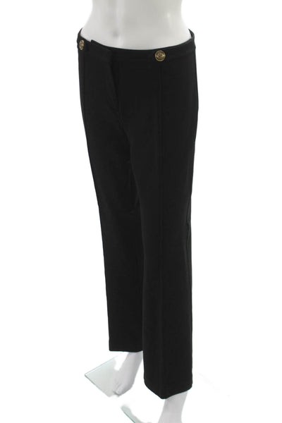 Pinko Womens Black Pants Viscose Polyamide Solid 28in Inseam Size 6