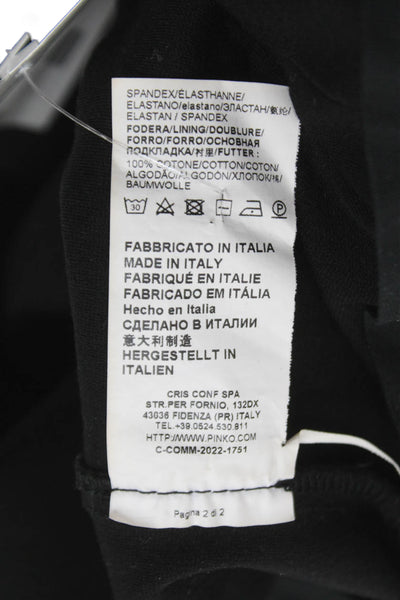 Pinko Womens Black Pants Viscose Polyamide Solid 28in Inseam Size 6