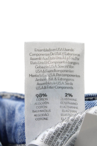 Mother Womens Cropped Blue High Rise Jeans Size 26