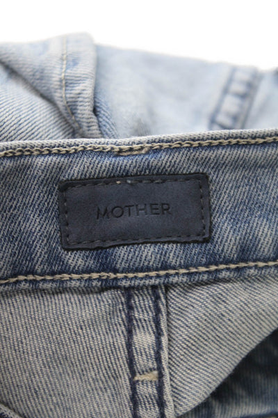 Mother Womens Cropped Blue High Rise Jeans Size 26