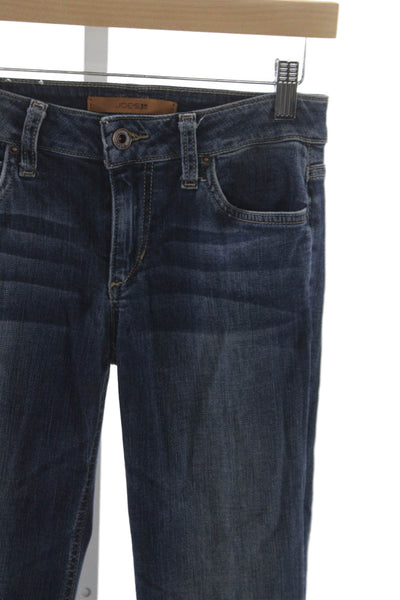 Joes Women Skinny Jeans Blue Rayon Low Rise Button Size 26
