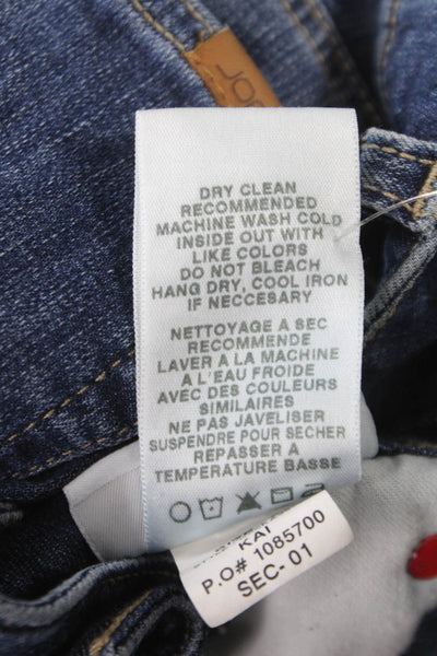 Joes Women Skinny Jeans Blue Rayon Low Rise Button Size 26