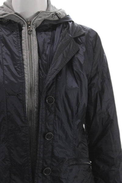 Jan Mayen Mens Windbreaker Blue Nylon Button Size 42