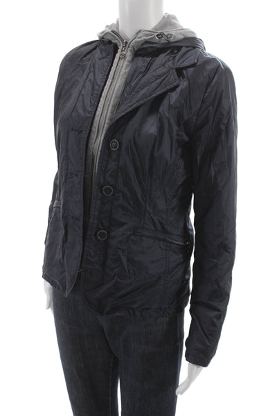 Jan Mayen Mens Windbreaker Blue Nylon Button Size 42