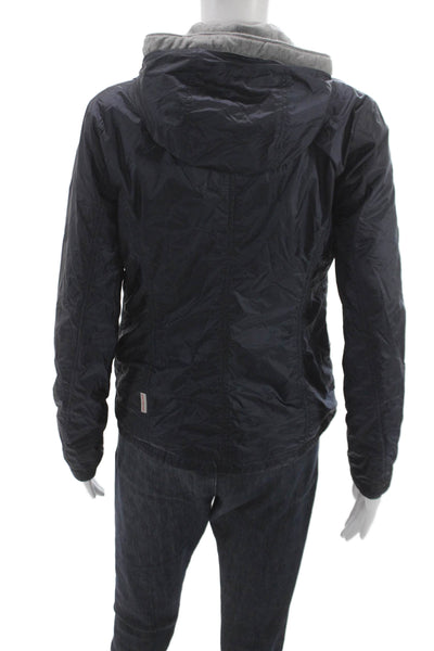 Jan Mayen Mens Windbreaker Blue Nylon Button Size 42