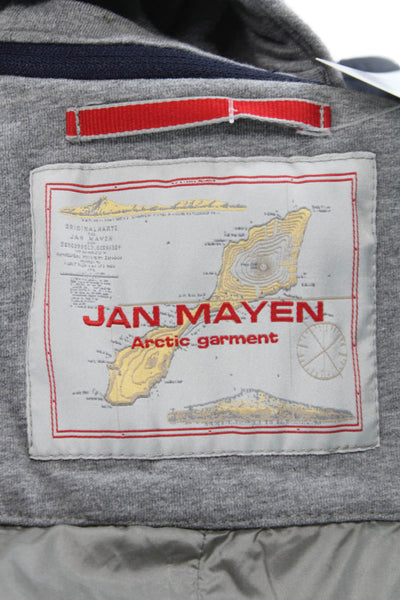 Jan Mayen Mens Windbreaker Blue Nylon Button Size 42