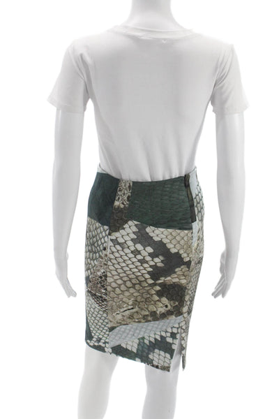 Yigal Azrouel Women Straight Pencil Skirt Multicolor Animal Print Size 0