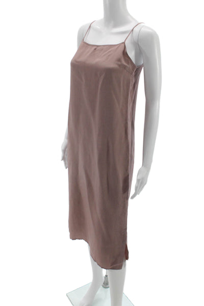 Humanoid Womens Pink Cupro Striped Square Neck Sleeveless Slip Dress Size XS