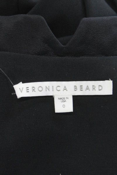 Veronica Beard Women Halter Pants Outfit Black Zip Polyester Size 0