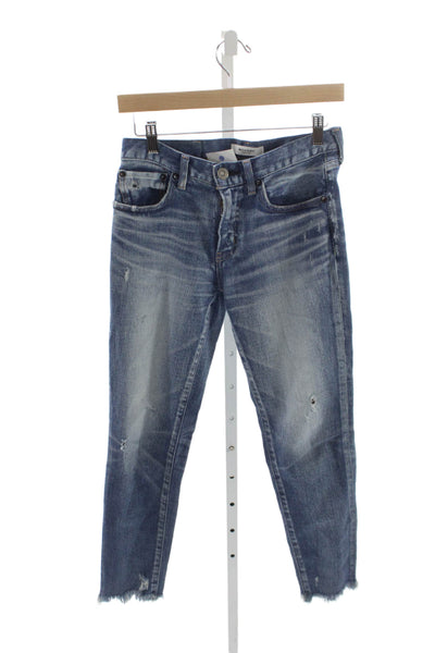 Moussy Women Blue Cotton Skinny Jeans Size 26