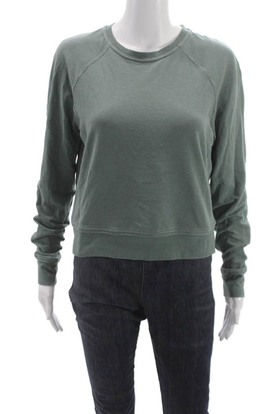 Lululemon Women Pullover Sweatshirt Green Crew Neck Long Sleeve Size 4