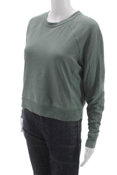 Lululemon Women Pullover Sweatshirt Green Crew Neck Long Sleeve Size 4