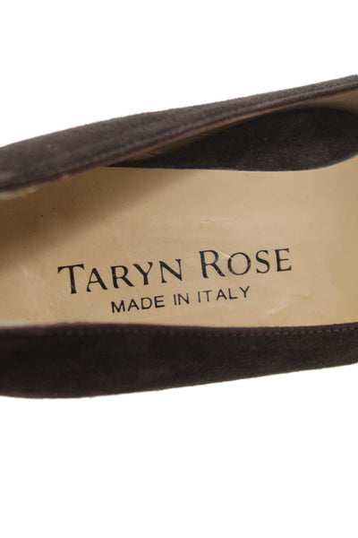 Taryn Rose Womens Slip On Block Heel Colorblock Pumps Brown Yellow Size 38