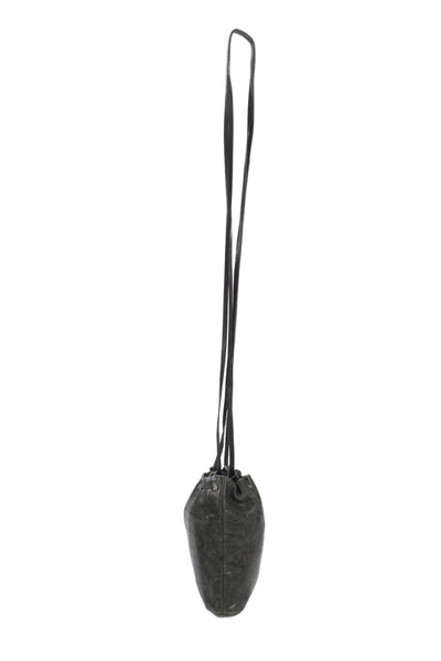 Jarbo Womens Double Strap Small Leather Pouch Crossbody Handbag Gray
