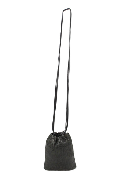 Jarbo Womens Double Strap Small Leather Pouch Crossbody Handbag Gray