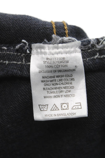Levis Womens Basic Jacket Blue Cotton Button Long Sleeve Size S