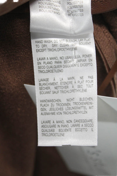 Mother Womens Wrap Skirt Brown Polyurethane Tie Waist Knee Length Size S