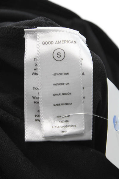 Good American Women Ankle Leggings Black Cotton Size S