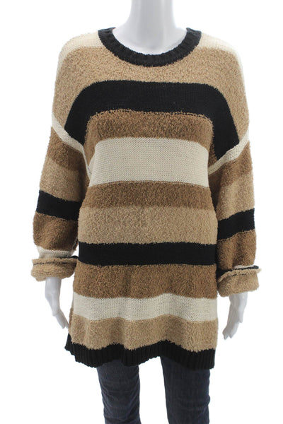 Show Me Your Mumu Women Pullover Striped Crewneck Long Sleeve Multi Size M