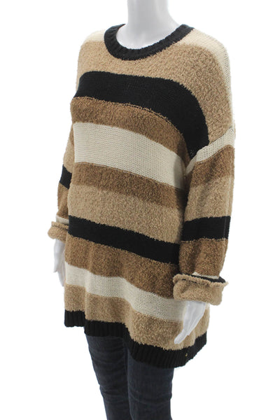 Show Me Your Mumu Women Pullover Striped Crewneck Long Sleeve Multi Size M