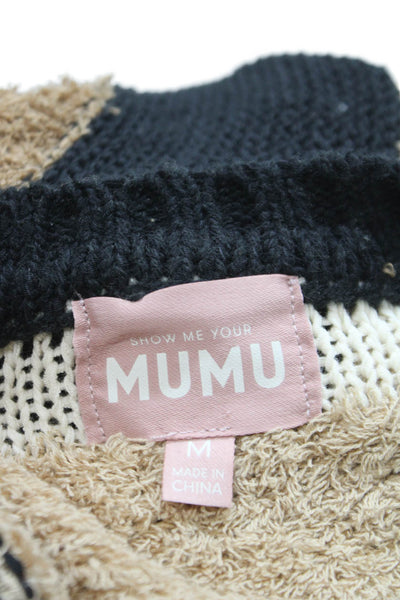 Show Me Your Mumu Women Pullover Striped Crewneck Long Sleeve Multi Size M