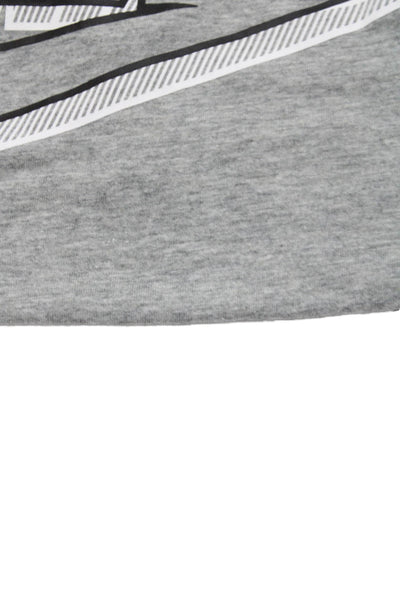 Nike Childrens Boys Logo Long Sleeves Tee Shirt Grey Cotton Blend Size 6