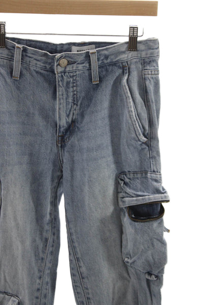 Pistola Womens Straight Jeans Blue Mid Rise Cotton Inseam 27 Size 24