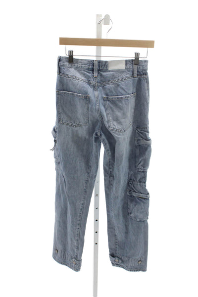 Pistola Womens Straight Jeans Blue Mid Rise Cotton Inseam 27 Size 24