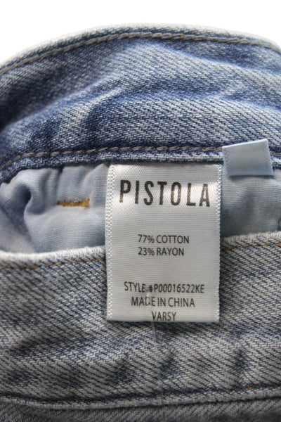 Pistola Womens Straight Jeans Blue Mid Rise Cotton Inseam 27 Size 24