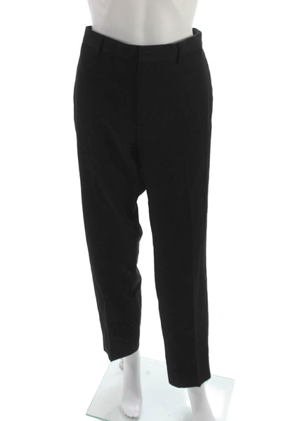 Givenchy Womens Dress Pants Black Polyester Blend Button Size 50