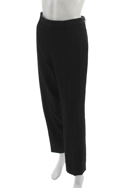 Givenchy Womens Dress Pants Black Polyester Blend Button Size 50