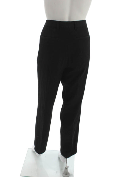 Givenchy Womens Dress Pants Black Polyester Blend Button Size 50