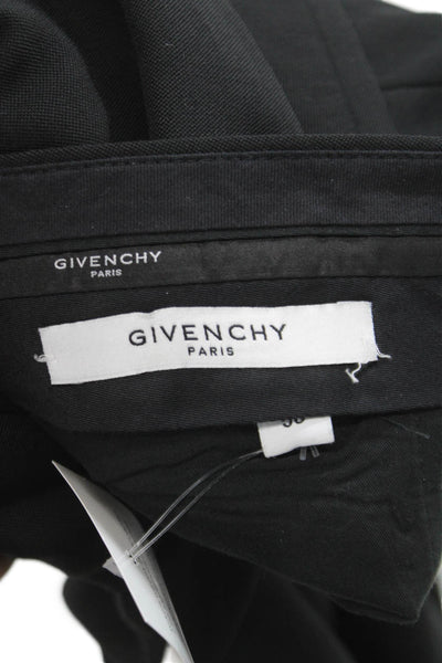 Givenchy Womens Dress Pants Black Polyester Blend Button Size 50